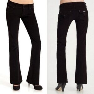 Hudson Jeans Black Signature Flap Pocket Bootcut Denim Jeans Sz 29